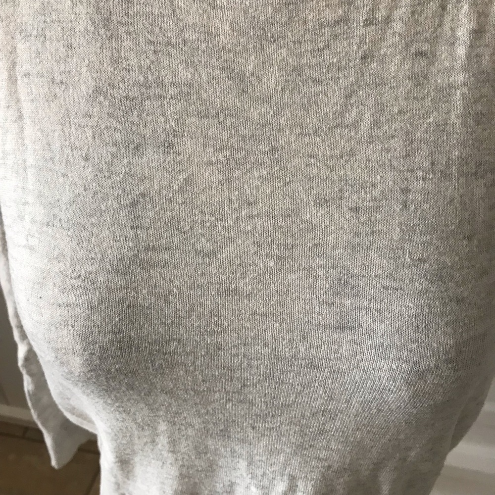 Loft gray small petite sweater peek-a-boo fabric - Picture 5 of 7
